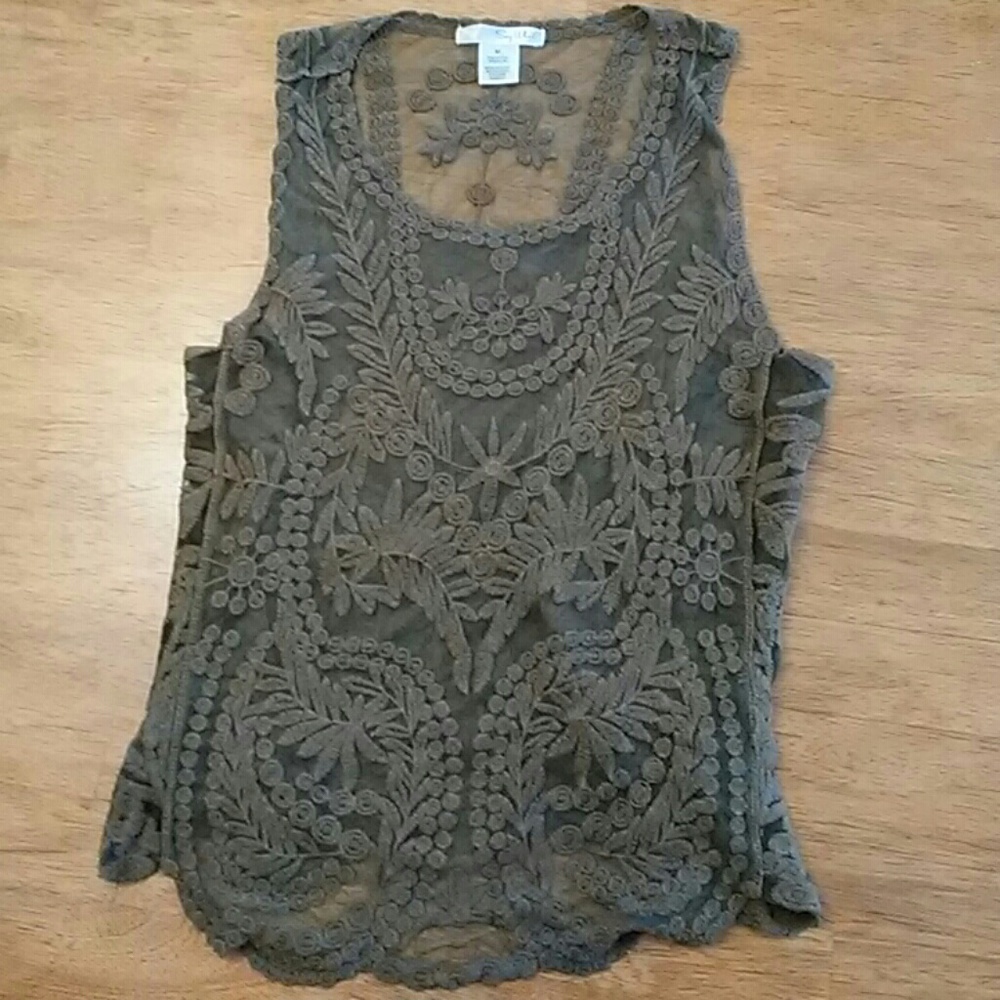 Say What? Shear Lace Top
